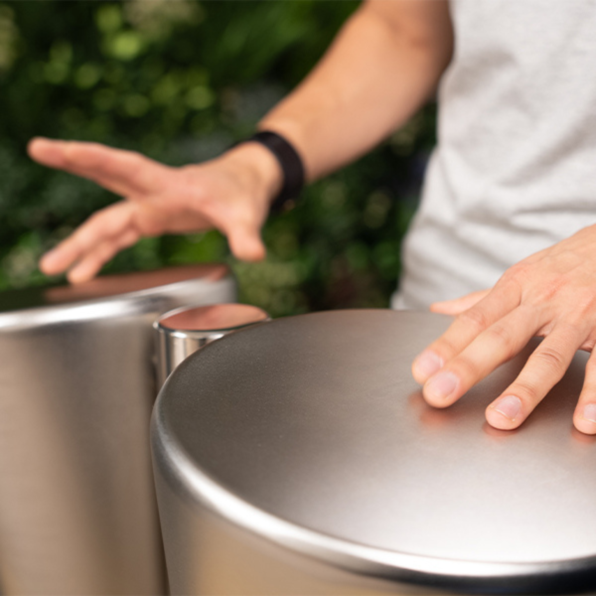 Street Congas Duo, outdoor steel drums
