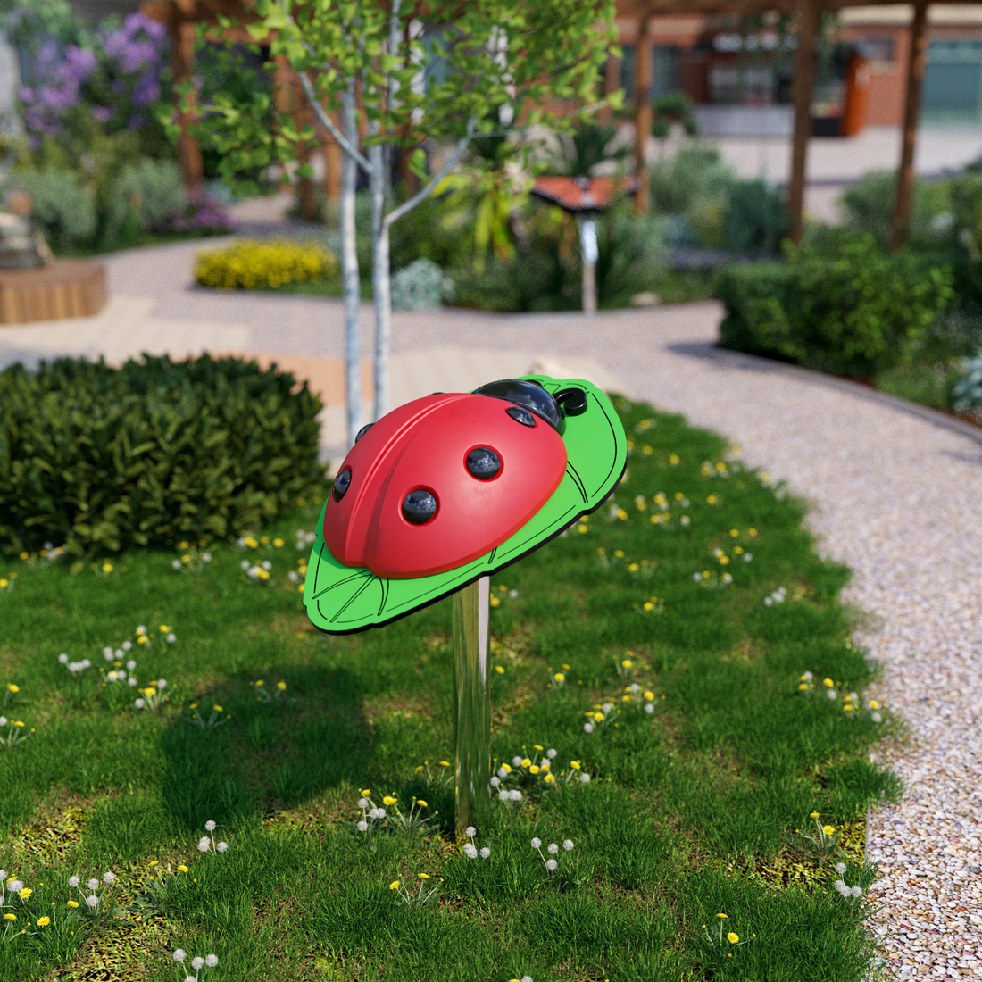 The Ladybug, outdoor musical sculpture
