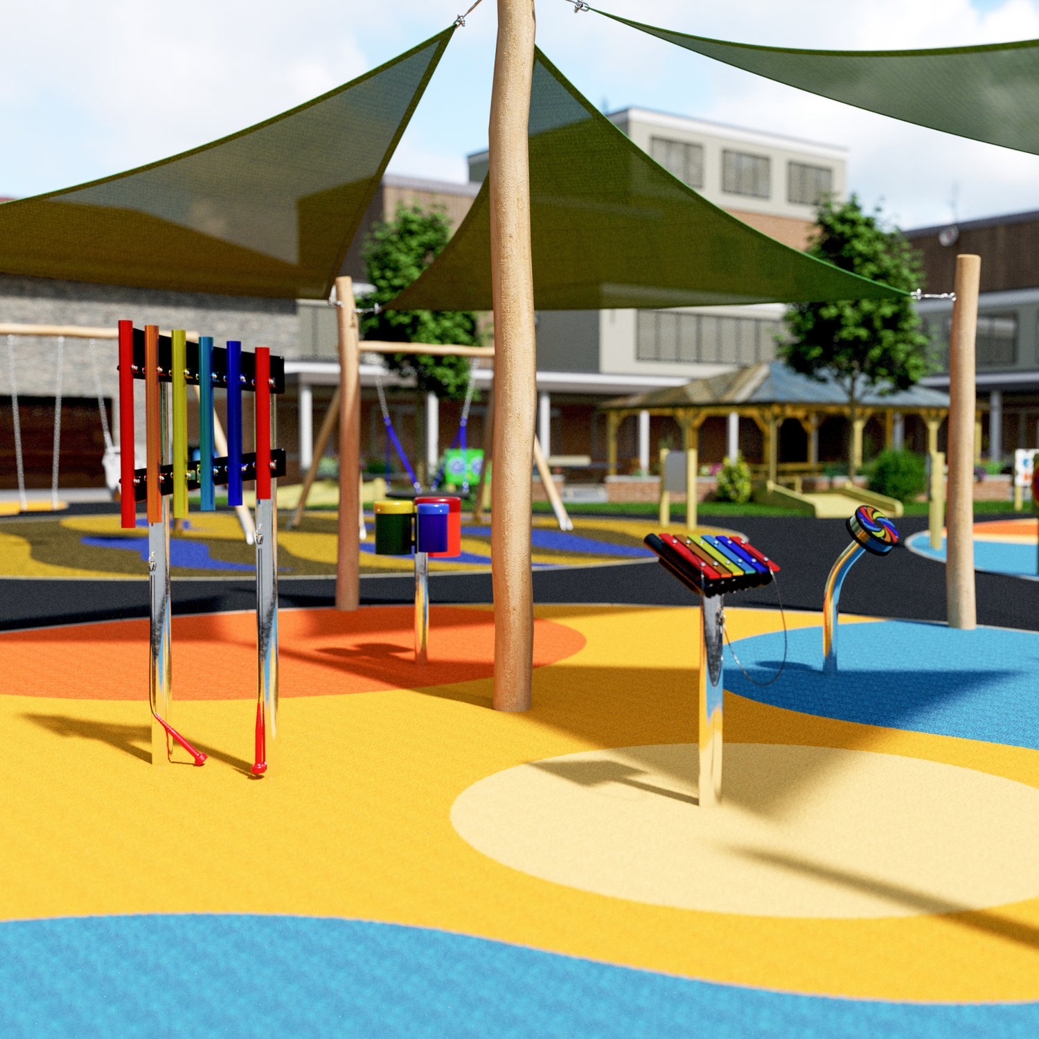 Rainbow Quartet udendørs ensemble (sæt af 4)