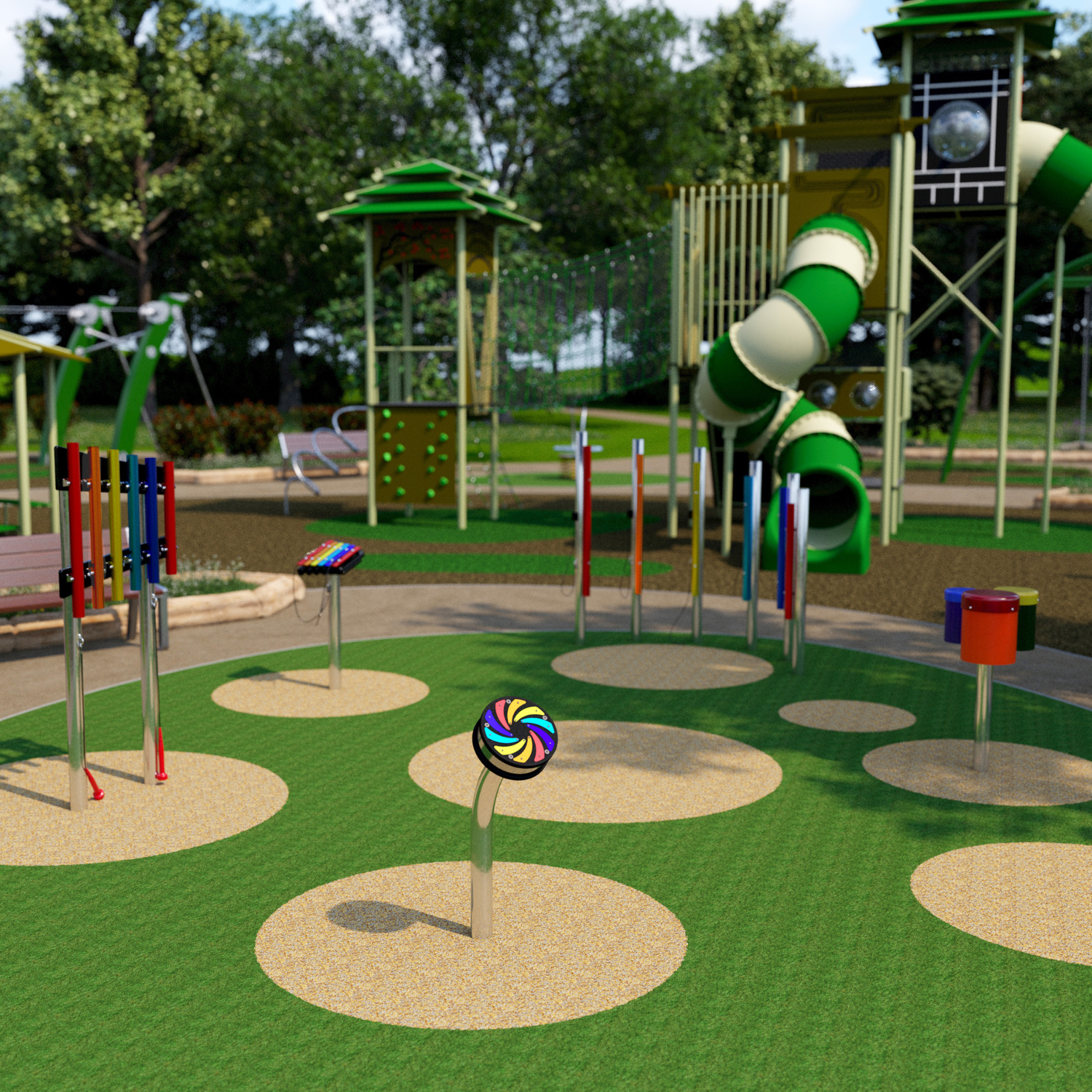 Rainbow Quintet outdoor ensemble (set of 5)