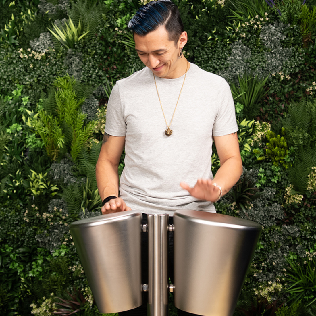 Street Congas Duo, outdoor steel drums