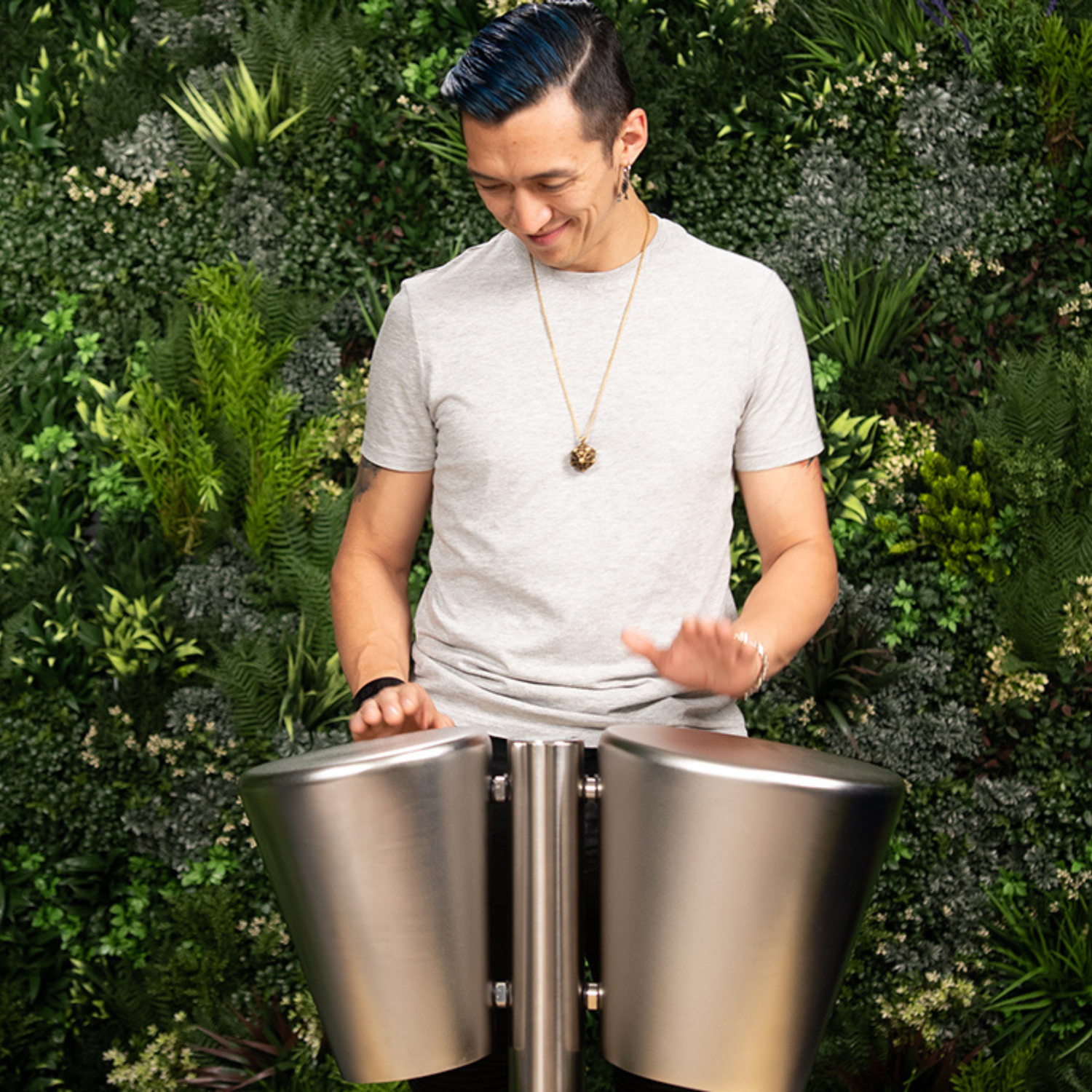 Street Congas Duo, outdoor steel drums