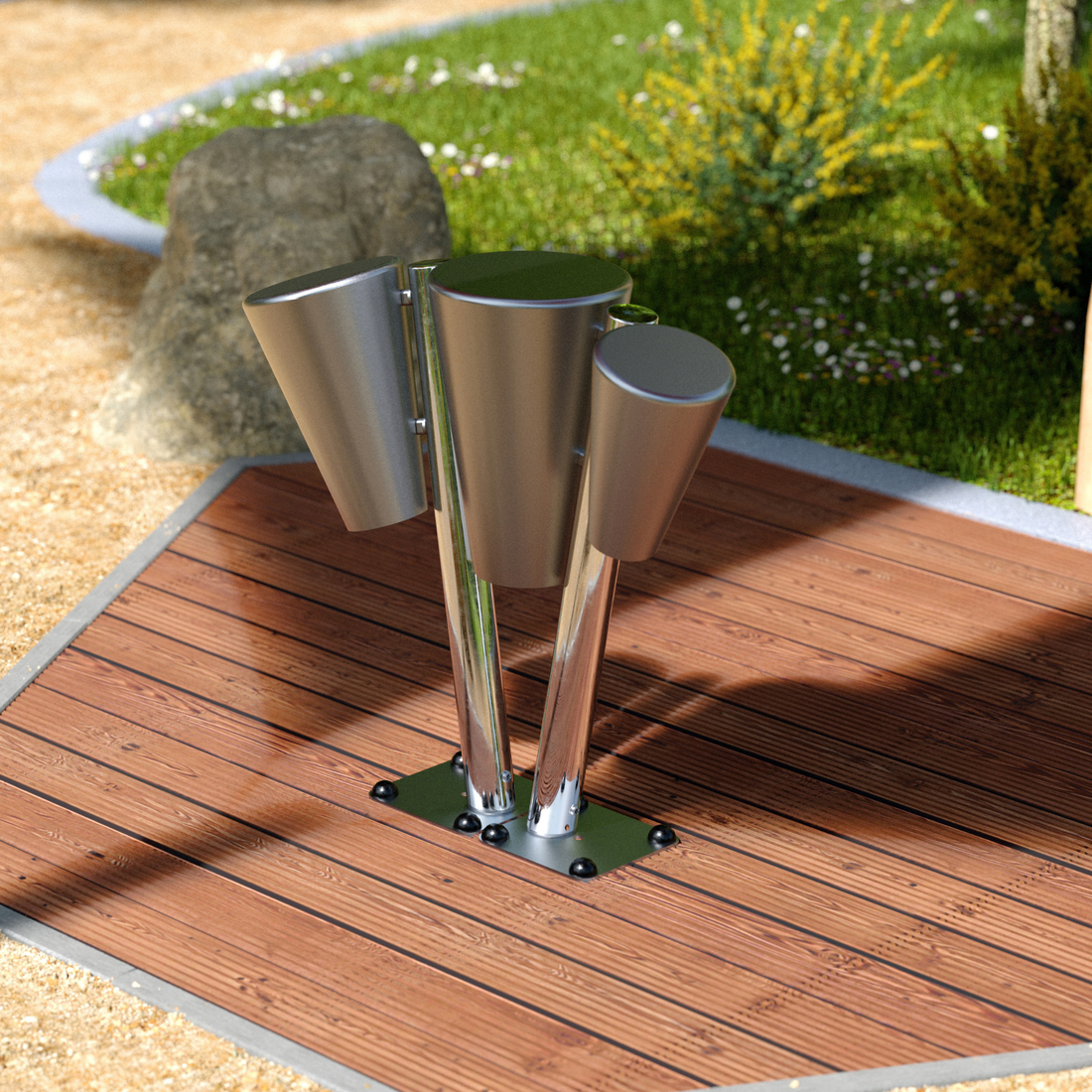 Street Congas Trio, outdoor steel drums