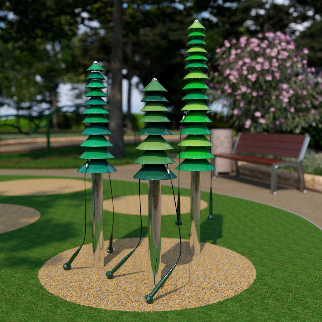 Sylvan Bell Trees, outdoor bell trees (set of 3)